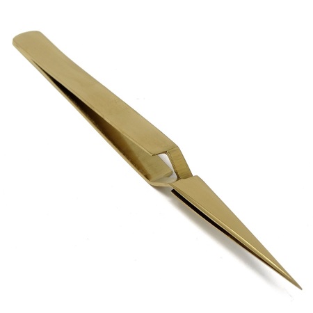 A2Z SCILAB Watch & Jewelery Repair Tweezers #9 Fine Point Forceps Gold Plated A2Z-ZR289